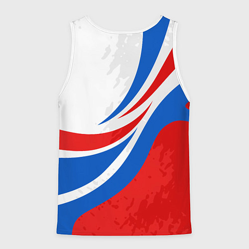 Мужская майка без рукавов Россия - спортивная униформа / 3D-Белый – фото 2
