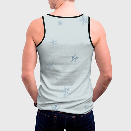 Мужская майка без рукавов Санта 2024 / 3D-Черный – фото 4