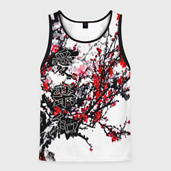 Мужская майка без рукавов Японский стиль иероглифы