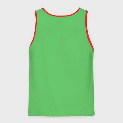 Мужская майка без рукавов Новогодняя проблема тираннозавра рекса / 3D-Красный – фото 2