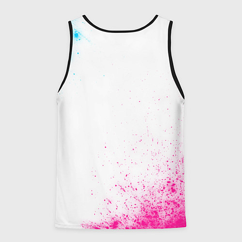 Мужская майка без рукавов Bring Me the Horizon neon gradient style / 3D-Черный – фото 2