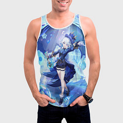 Майка-безрукавка мужская Genshin Impact Furina, цвет: 3D-белый — фото 2