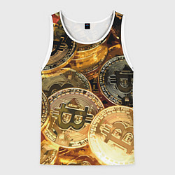 Майка-безрукавка мужская Золото цифровой эры, цвет: 3D-белый