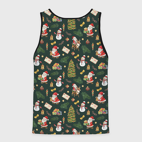 Мужская майка без рукавов Новогодняя встреча / 3D-Черный – фото 2