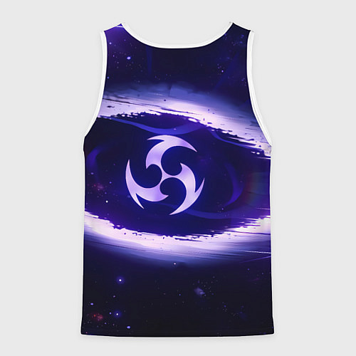 Мужская майка без рукавов Genshin Impact Raiden sign / 3D-Белый – фото 2