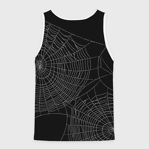 Мужская майка без рукавов Spider паутина / 3D-Белый – фото 2