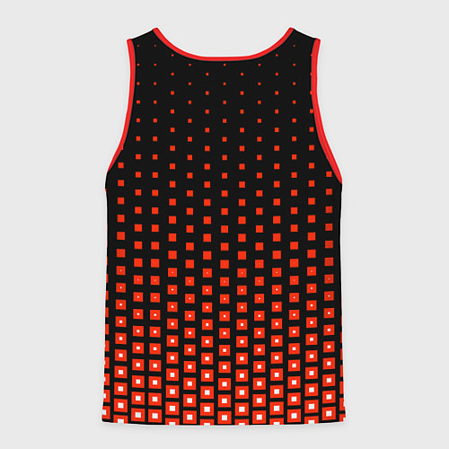 Мужская майка без рукавов Красные квадраты / 3D-Красный – фото 2