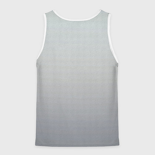 Мужская майка без рукавов Голова льва в цветах на холсте / 3D-Белый – фото 2