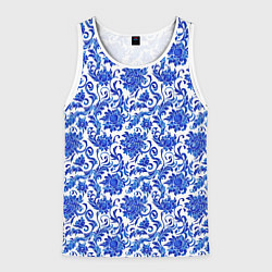 Мужская майка без рукавов Гжель классика