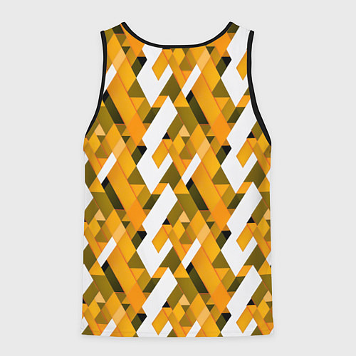 Мужская майка без рукавов White and yellow shapes / 3D-Черный – фото 2