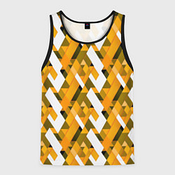 Мужская майка без рукавов White and yellow shapes