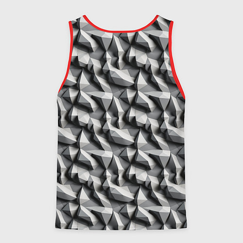 Мужская майка без рукавов Камни / 3D-Красный – фото 2