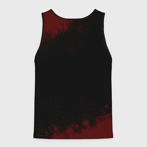 Мужская майка без рукавов Символ GTA6 и краска вокруг на темном фоне / 3D-Черный – фото 2