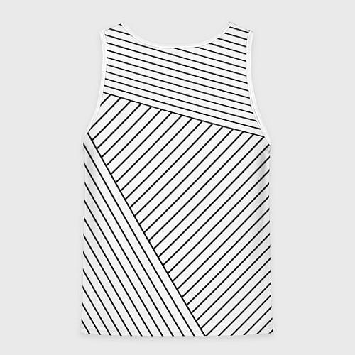 Мужская майка без рукавов Символ GTA 6 на светлом фоне с полосами / 3D-Белый – фото 2