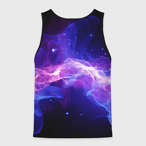 Мужская майка без рукавов Фиолетовый туман в движении / 3D-Черный – фото 2