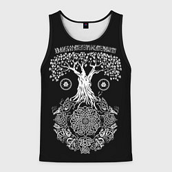 Майка-безрукавка мужская Хвала богам и предкам нашим, цвет: 3D-черный