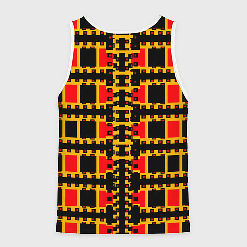 Мужская майка без рукавов Королевские квадраты / 3D-Белый – фото 2