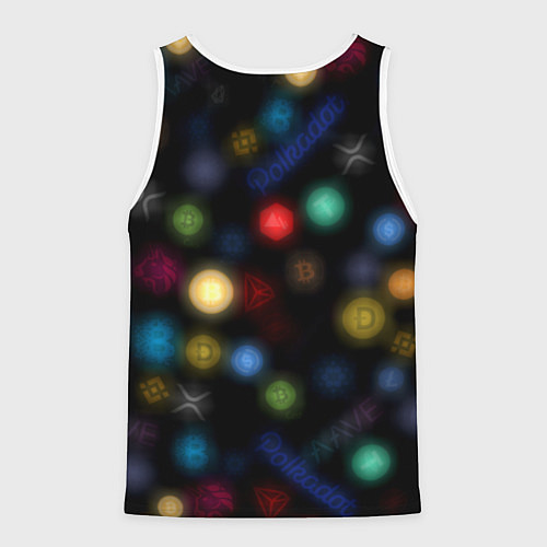 Мужская майка без рукавов Bitcoin logo criptomoney / 3D-Белый – фото 2