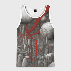 Мужская майка без рукавов Биотехнический городской пейзаж