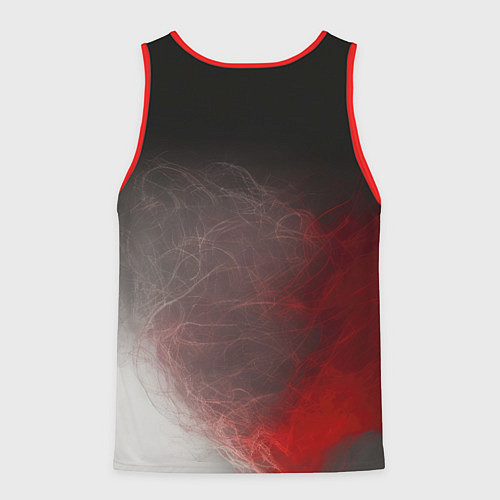 Мужская майка без рукавов Девушка в кибернетическом шлеме / 3D-Красный – фото 2