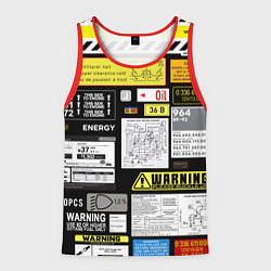 Майка-безрукавка мужская Инженерные знаки, цвет: 3D-красный