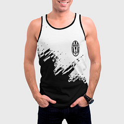 Майка-безрукавка мужская Juventus black sport texture, цвет: 3D-черный — фото 2