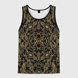 Мужская майка без рукавов Славянский этнический орнамент с позолотой