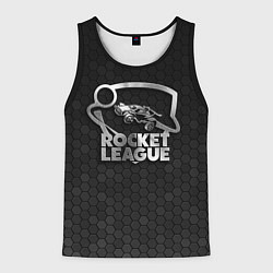 Майка-безрукавка мужская Rocket League - metal logo, цвет: 3D-черный