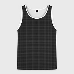 Мужская майка без рукавов Тёмно-серый клетчатый