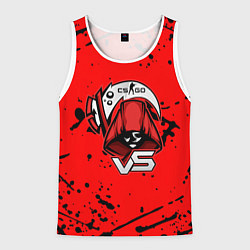 Майка-безрукавка мужская Counter strike смерть логотип команды стикер, цвет: 3D-белый