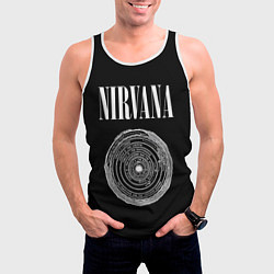 Майка-безрукавка мужская Nirvana Inferno, цвет: 3D-белый — фото 2