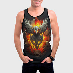 Майка-безрукавка мужская Огненный символ орла, цвет: 3D-черный — фото 2
