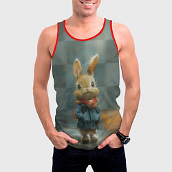 Майка-безрукавка мужская Игрушечный зайка, цвет: 3D-красный — фото 2