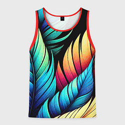 Мужская майка без рукавов Color feathers - neon