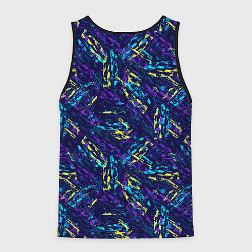 Мужская майка без рукавов Abstract vector pattern / 3D-Черный – фото 2