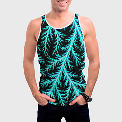 Майка-безрукавка мужская Разряды электричества Tie Dye, цвет: 3D-белый — фото 2
