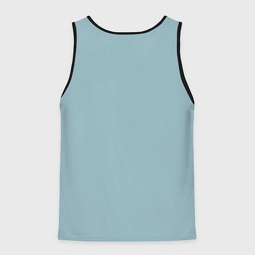 Мужская майка без рукавов Волчица серо-голубой / 3D-Черный – фото 2