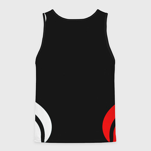 Мужская майка без рукавов Ведьмак лого охотник / 3D-Черный – фото 2