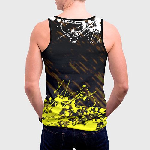 Мужская майка без рукавов Doom краски / 3D-Черный – фото 4