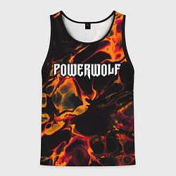 Майка-безрукавка мужская Powerwolf red lava, цвет: 3D-черный