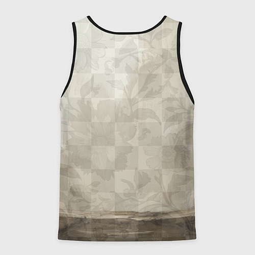 Мужская майка без рукавов Кролик в пальто / 3D-Черный – фото 2