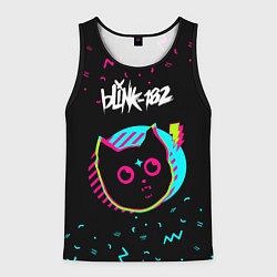 Майка-безрукавка мужская Blink 182 - rock star cat, цвет: 3D-черный