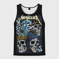 Майка-безрукавка мужская Metallica - skulls, цвет: 3D-черный