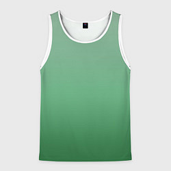 Мужская майка без рукавов Градиент приглушённый зелёный