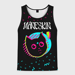 Майка-безрукавка мужская Maneskin - rock star cat, цвет: 3D-черный
