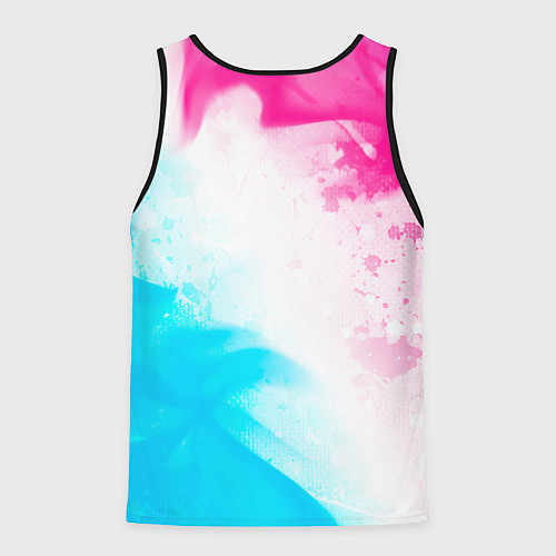 Мужская майка без рукавов Palworld neon gradient style вертикально / 3D-Черный – фото 2