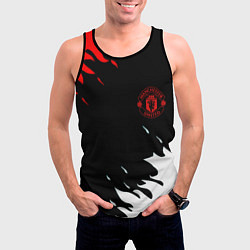 Майка-безрукавка мужская Manchester United flame fc, цвет: 3D-черный — фото 2