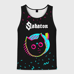 Мужская майка без рукавов Sabaton - rock star cat