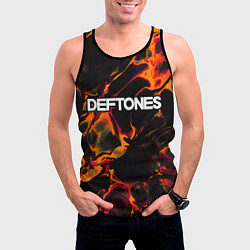 Майка-безрукавка мужская Deftones red lava, цвет: 3D-черный — фото 2