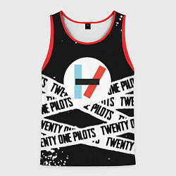 Мужская майка без рукавов Twenty one pilots stripes steel